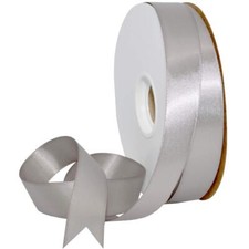 Double Face Satin Ribbon 7/8" x 50YD Silver Ribbon for Gift Wrapping  Crafts