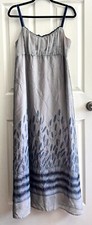 CAROLE LITTLE Vintage Y2K Empire Waist Velvet Straps Leaf Midi Fairy Dress 10