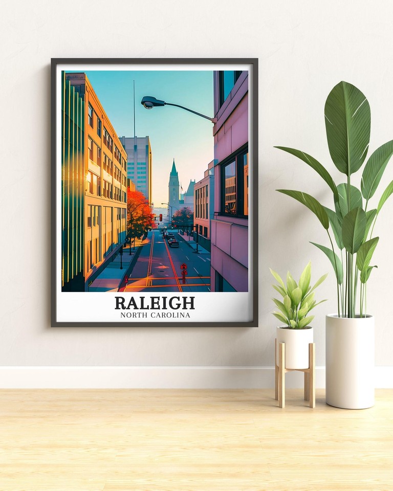 Raleigh Art Print Downtown Raleigh Home Decor Durham Art Durham Travel