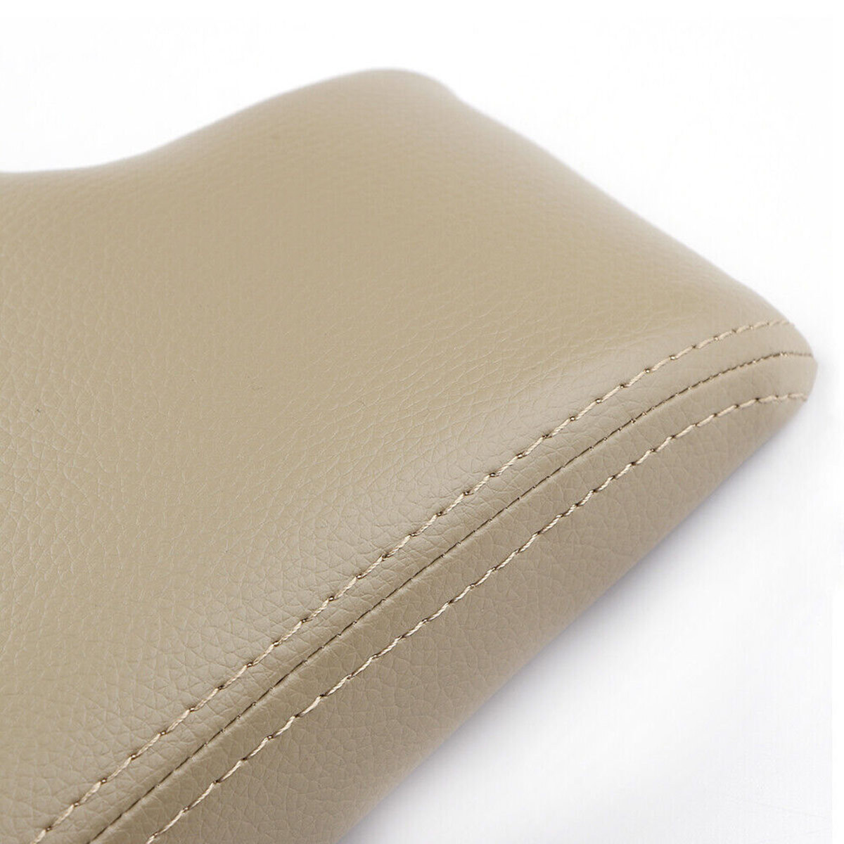 Center Console Lid Armrest Cover For BMW E46 3 Series 1999-2005 - Beige Leather & ABS