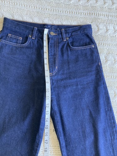 Cos size 25 Straight turn-up mid rise ankle length straight Leg Blue Denim Jeans - Picture 8 of 10
