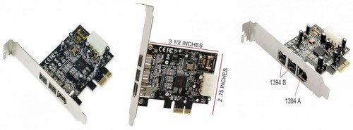 Syba SY-PEX30016 3 Port IEEE 1394 Firewire 1394B & 1394A PCIe 1.1 x1 Card... - Picture 1 of 8