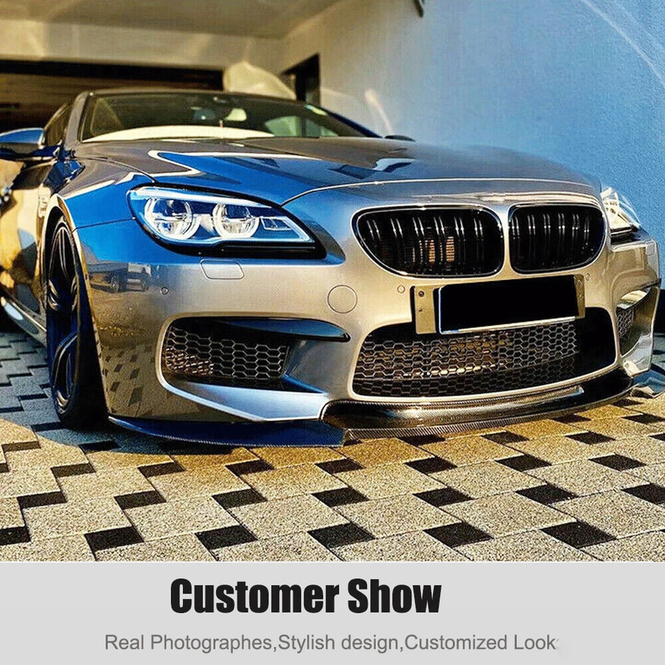 Parachoques delantero de carbono real divisores alerón labial para BMW Serie 6 F06 F12 F13 M6 Foto 2 de 4