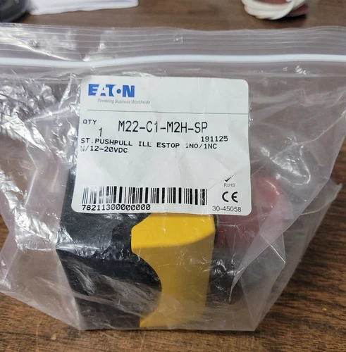 Eaton-Cutler Hammer Control Station Emergency Station 1 Button P/N M22-C1-M2H-SP