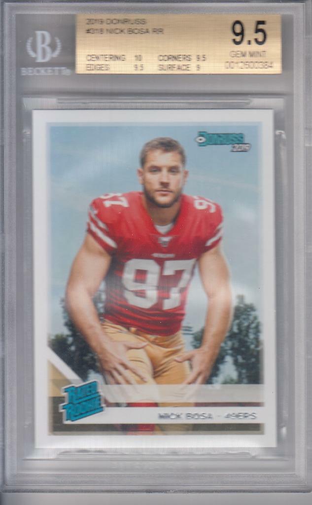 2019 Donruss #318 Nick Bosa RR RC Rookie BGS 9.5 49ers 0384