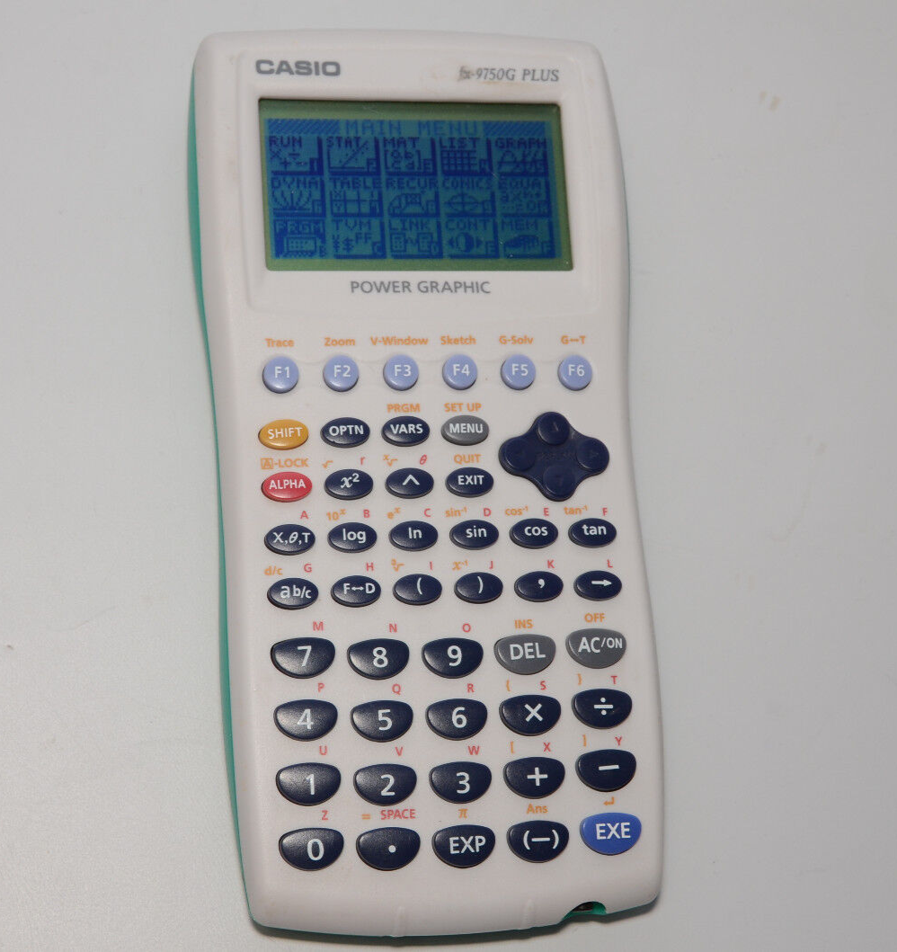 Casio Fx9750G Plus Graphing Calculator Battery Power Graphic Handheld