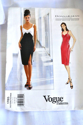 Schnittmuster Vogue 1785 Donna Karan Gr. 8-12 Kleid  Designer ungeschnitten