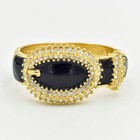Buckle Belt-Style Bangle Bracelet St. John Knits Designer Crystal