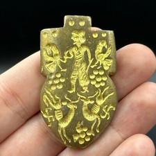 Wonderful Rare ancient Roman bronze King With Birds & Deers Intaglio Seal Stamp