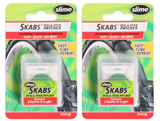Set Of Two Slime Skabs Skab Glueless Bike Tire Tube Repair Peel Stick Patch Kits