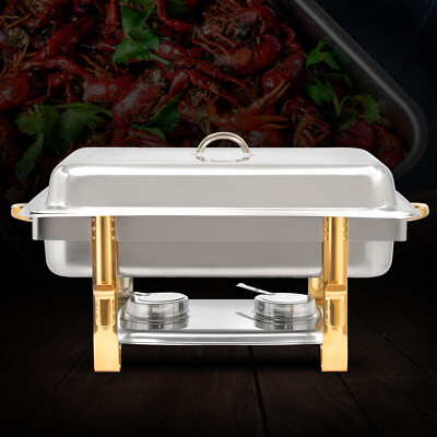 9 Liter Chafing Dish Speisenwärmer Edelstahl Warmhaltebehälter Wärmebehälter Set