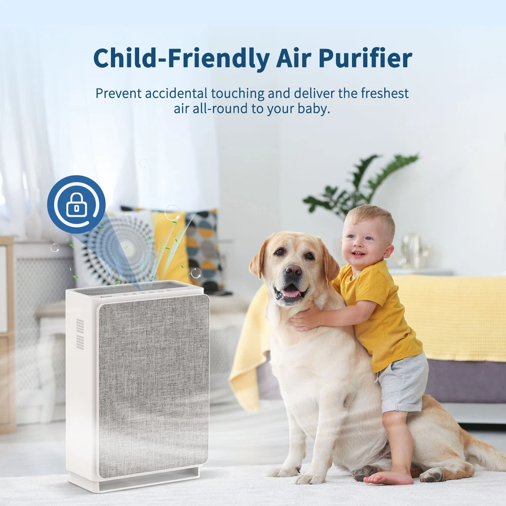 Air Purifier for Large Rooms up to 2160 Sq Ft H14 HEPA Filter 5 Stage