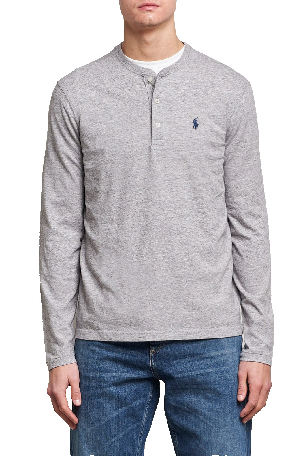Polo Ralph Lauren Grandfather Shirt Slub Henley T-Shirt Opa Sweater Sweatshirt M
