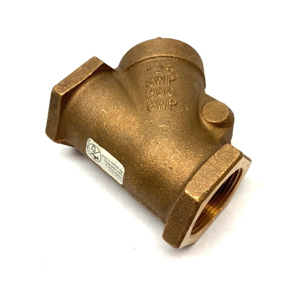 Nibco NL740XC Swing Check Valve 1-1/2" Bronze Body T-413Y-LF - Image 3 of 4