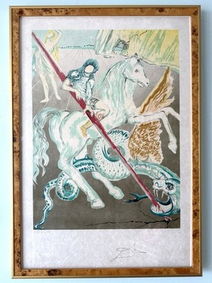 SALVADOR DALI ''THE LANCE OF CHIVALRY'' 1978 AP 22/75 SIGNED LITHOGRAPH VOL. 1