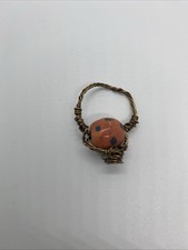 Handmade Wire Wrapped Beaded Ring With Rose Design