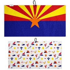 Pin Hunters Arizona Flag Microfiber Golf Towel Premium Large,