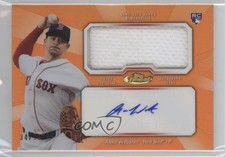 2013 Finest Jumbo Relic Rookie Refractor Orange 34/99 Allen Webster Auto 0j6