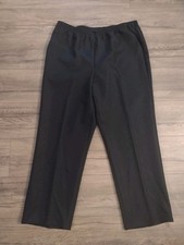 alfred dunner Pants Size 18W Black Slacks Elastic Waist Pull On b