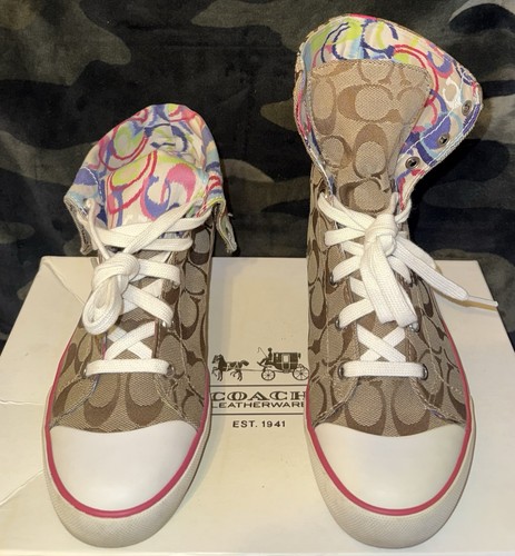 Women’s Coach Q1456 BONNEY POPPY IKAT MULTI COLOR 7.5 M NIB
