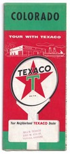 Vintage 1960s Tour With Texaco Colorado Road Map Travel Guide Folded Brochure