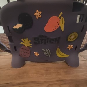 Disney Stitch Character Purple Pillow Cushion with Fruit Design Decor