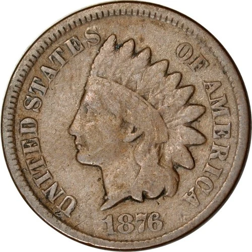 1876 1C Indian Head Cent VG K19105