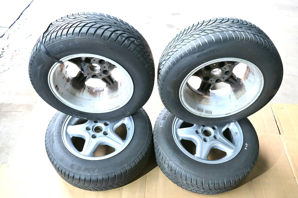 Audi A4 A6 Alufelgen 195/65 R15 Winterreifen Reifen pininfarina BBS 6-7mm - Bild 2 von 4