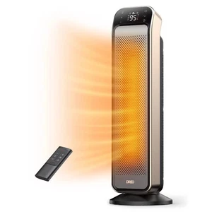 DREO 1500W PTC 25'' Space Heater Solaris Max Silver and Gold