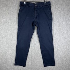 Spoke Pants Men  s Size 33 Sharps Build A Mens Navy Blue Chino Slim Fit Cotton
