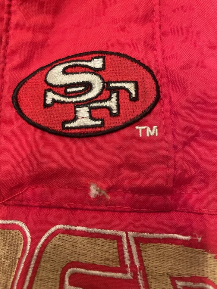 Chaqueta Pullover Vintage San Francisco 49ers Starter 1/4 Cremallera JUVENTUD XL Foto 3 de 4