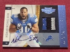 2010 Panini Plates & Patches - Rookie Blitz Ndamukong Suh #7 3-Color Patch 15/25