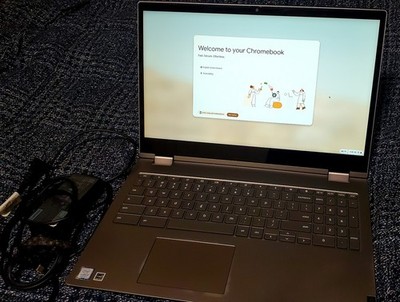 Lenovo Chromebook 15.6'' Touchscreen Convertible Intel i3 Gray Chrome OS w/ Char 