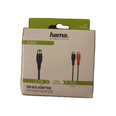 Hama Adapter Cinch-DIN 5 pol DIN-Stecker zu 2x Cinch-Buchse Chinch Stereo 205189