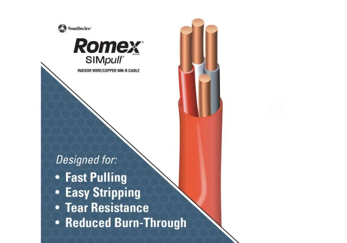 Southwire 1000 pies 10/3 sólido Romex SIMpull CU NM-B ¡CONcable G!!! ¡VARIACIÓN!!!! Foto 3 de 4