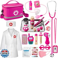 EFO SHM Doctor Kit for Kids Girls, 34 Pcs Kids Doctor Kit for Tod