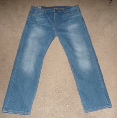 LEVI LEVIS 505 REGULAR FIT STRAIGHT LEG MEN'S JEANS SIZE 42 X 30 RED TAB