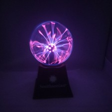 Smithsonian Plasma Ball Lamp Light Touch Sensitive Can Respond To Sound /Music