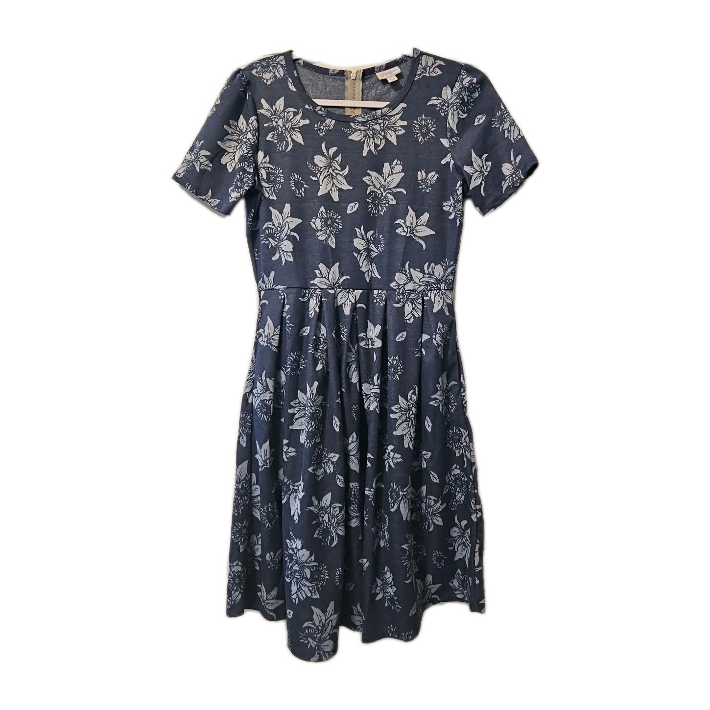Blues Floral Modest Midi Dress New With Tags Women's Large With Pockets