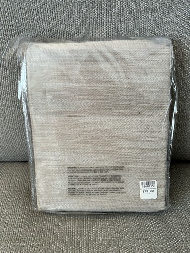 West Elm Striated TENCEL Curtain Neutral Beige Hidden Tab 48” X 84” Single - Picture 4 of 4