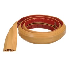 4ft Cord Cover Floor W0.55"xH0.28" Hide Extension Cable Wire Covers Wood Yellow