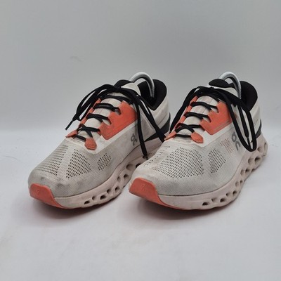 On Cloud Running stratus Shoes Womens Size 10 White Orange Helion Running Road