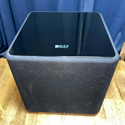 KEF Kube8b 300W RMS Powered Subwoofer Wired RCA/Speaker Inputs Black