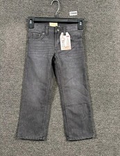 Levi's Boys 514 Straight Fit Performance Jeans Dark Wash Size 4 NEW