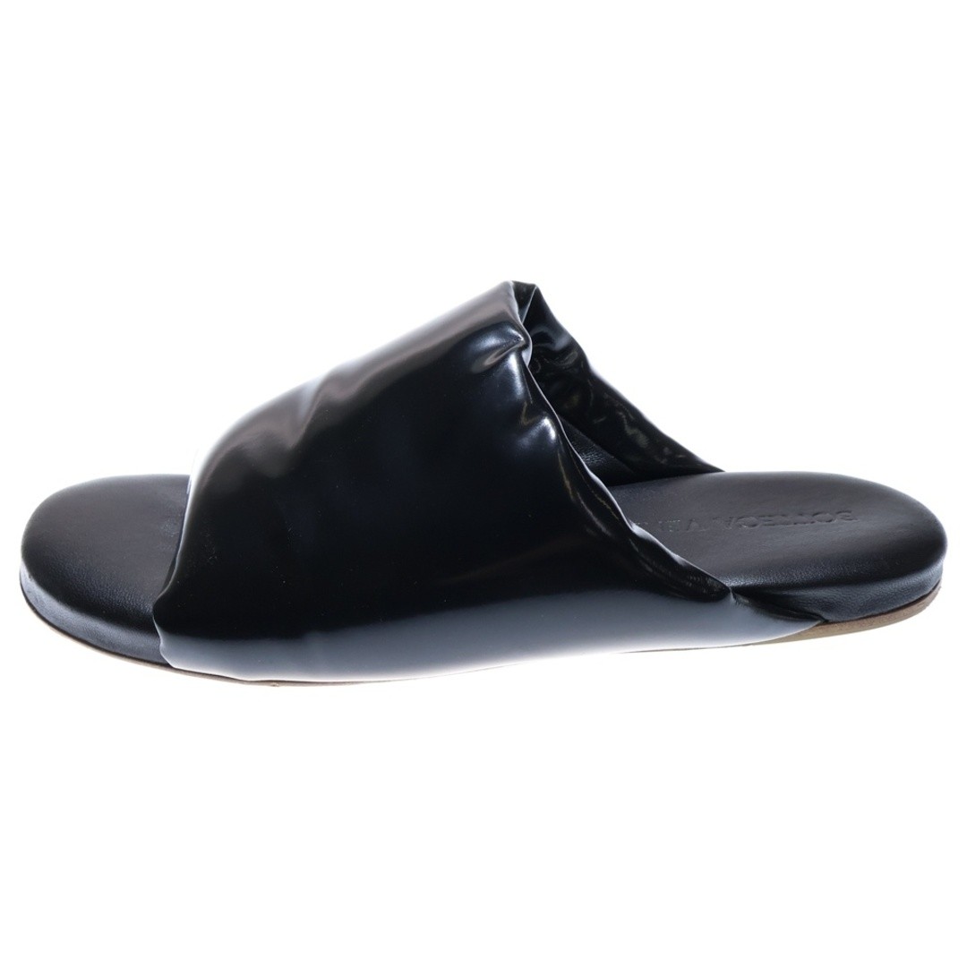 BOTTEGA VENETA Cushion Slides Leather Padded Slide Sandals Women Black Used bfb1