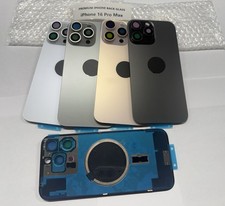 PREMIUM Back Glass Metal Magnet For iPhone 16 Pro Max Titanium Natural Color