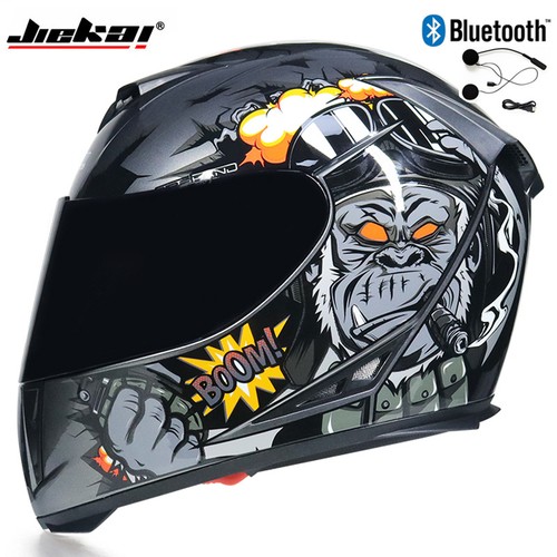 Bluetooth Full Face Motorcycle Helmet Double Lens Bike Bicycle Crash Helmet DOT - Foto 4 di 60