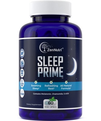 Zennutri Sleep Premium Vegan Natural Sleep Aid For Adult Extra Strength - Deep