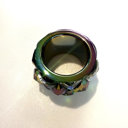 SWAROVSKI Curiosa Ring Size 55 Crystal Multicoloured cocktail In Box Multi - Picture 4 of 9