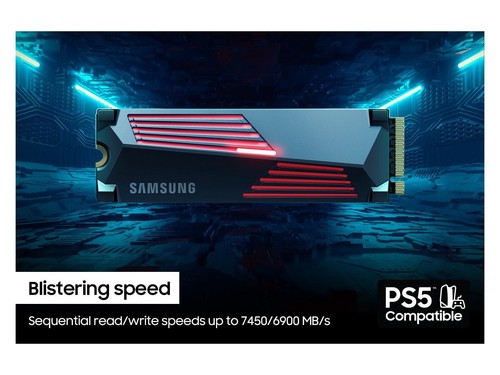 SAMSUNG 990 PRO Heatsink 2TB M.2 PCIe 4.0x4 NVMe 2.0 Internal SSD MZ-V9P2T0CW - Picture 5 of 6